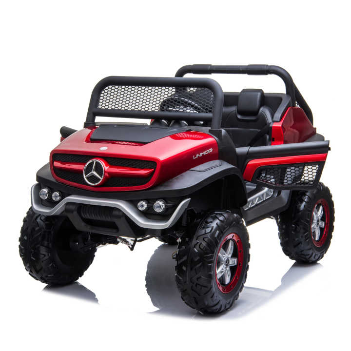 kids red mercedes unimog ride on car